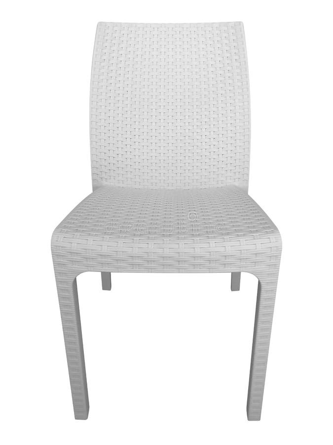 Wicker chair - white royalty free stock photo