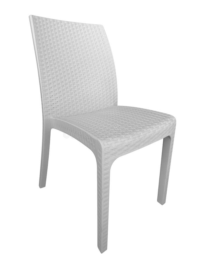 Wicker chair - white royalty free stock photos