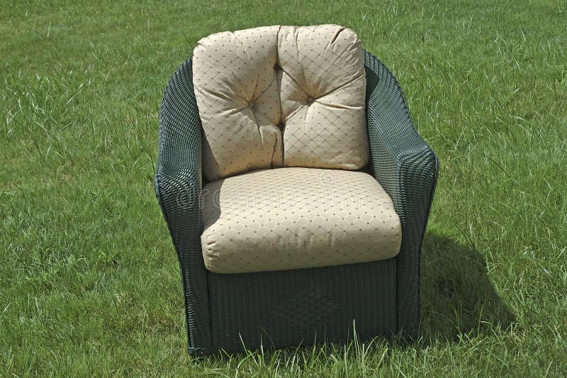 Wicker Patio Chair stock photo. Image of seat, deck, chair 14274