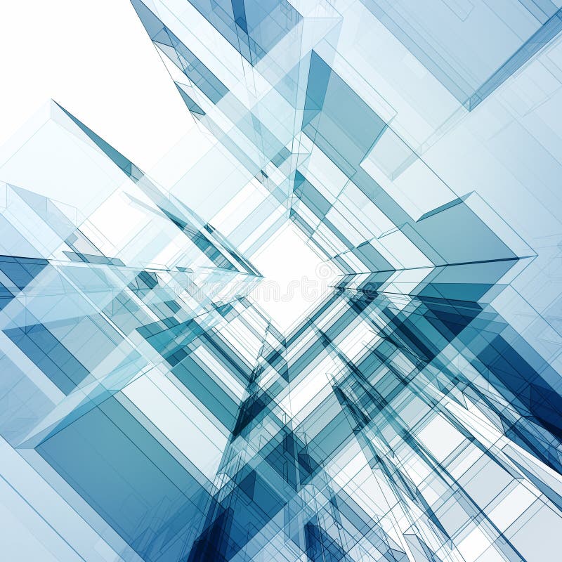 Wide angle construction royalty free illustration