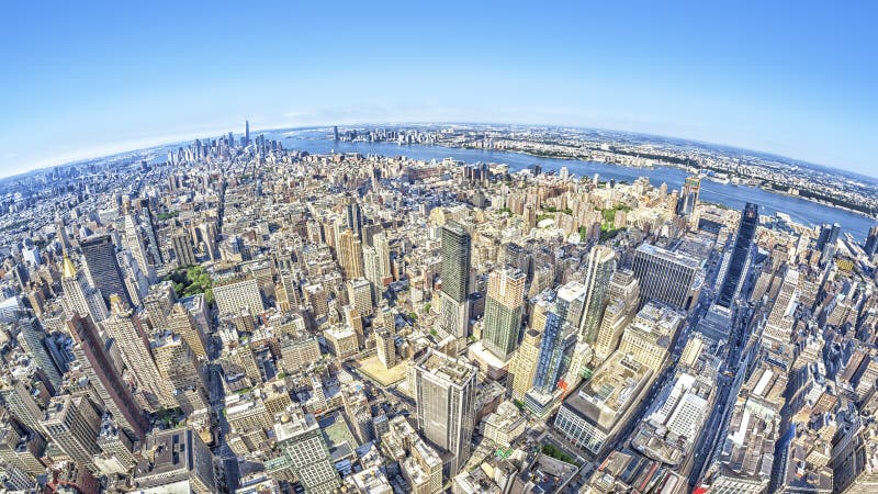 Wide angle image of a New York Manhattan stock photos