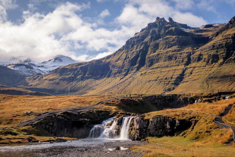 Kirkjufell Mountains In The Iceland Reflection On The Water Surface