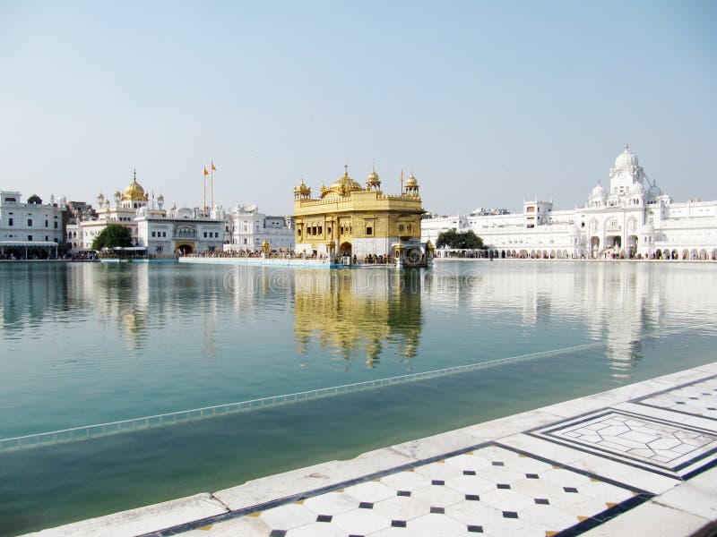 Wide angle view of the Golden Temple, Amritsar