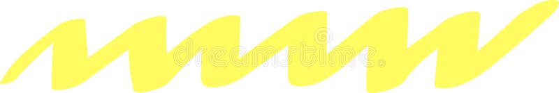 Wide bright yellow highlighter zig zag stroke is emphasizing important text on white paper, creating a dynamic and eye catching visual element for studying or creative projects