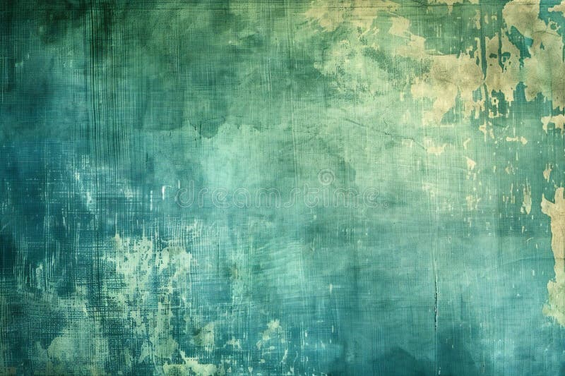 A wide, flat background of cool teal and green grunge texture with space for text or design. vector illustration