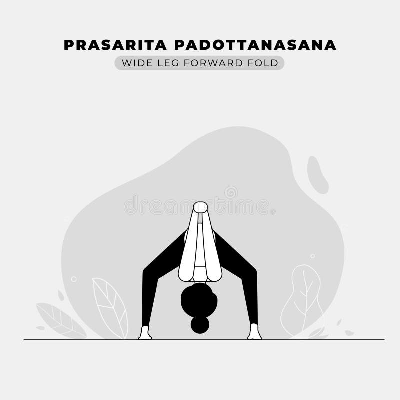 Wide Leg Forward Fold Yoga Pose Illustration royalty free illustration Wide Leg Forward Fold Yoga Pose Illustration royalty free illustration