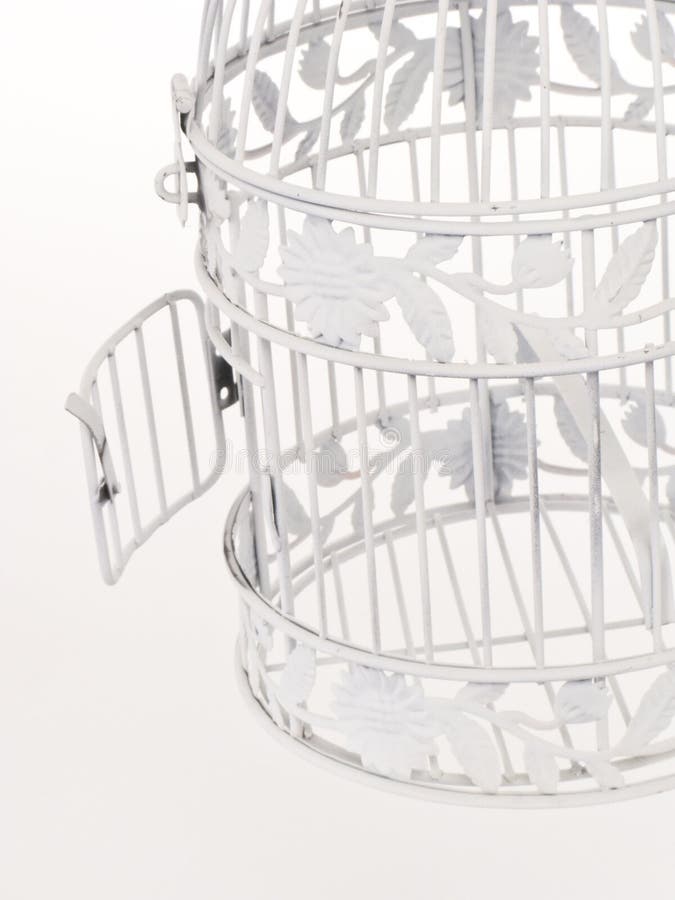 Wide open bird cage door stock image. Image of decoration 4552903