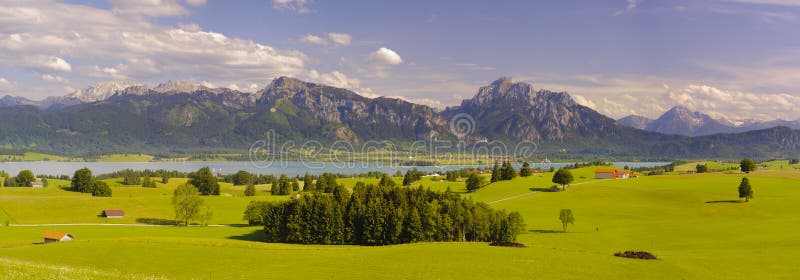 Wide Panorama Landscape In Bavaria Stock Image Image Of Nature Green