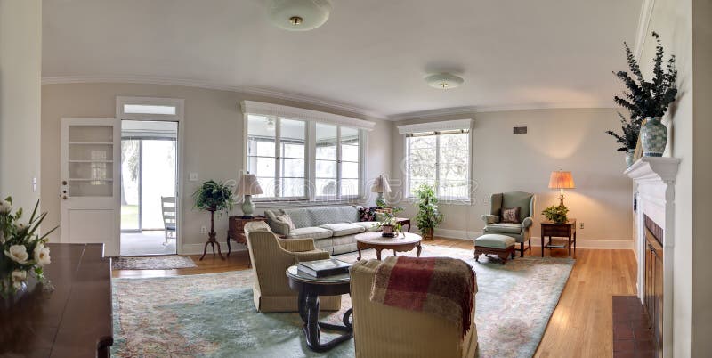 Wide panorama of livingroom