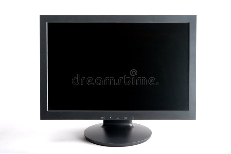 Negro  oscuro gris ancho pantalla computadora para supervisar.