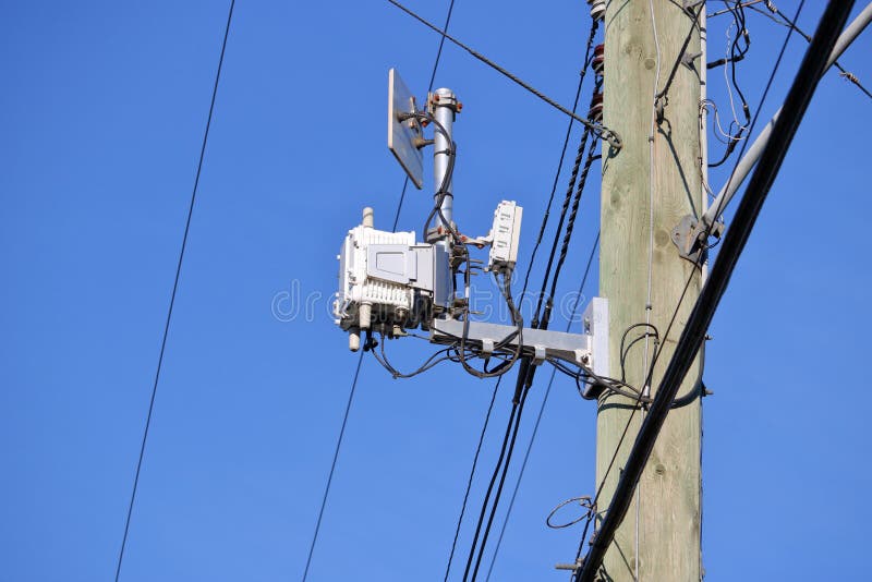 Wide on a small cellular radio access node stock images