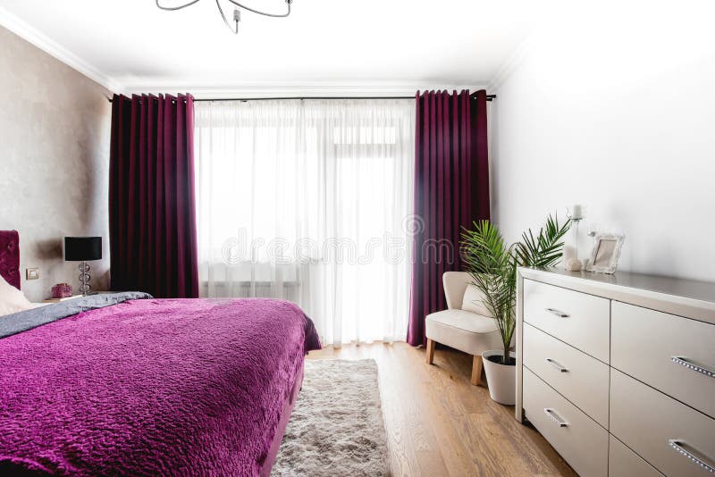 View of modern bedroom interior. Modern contemporary design, real estate luxury bedroom stock photos View of modern bedroom interior. Modern contemporary design, real estate luxury bedroom stock photos