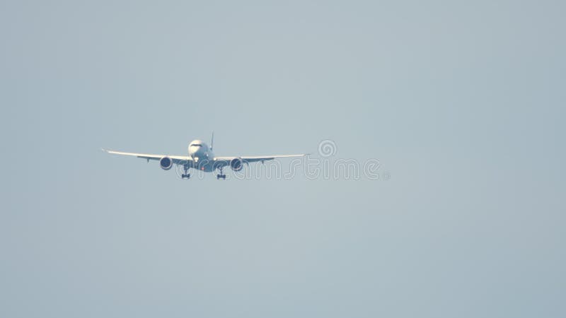 Widebody Flugzeugnähern stock footage