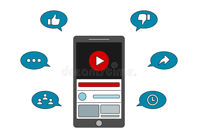 Wideo marketing - Youtube zobowiązanie ilustracji Wideo marketing - Youtube zobowiązanie ilustracji