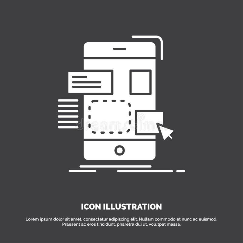 Widerstand, Mobile, Entwurf, ui, ux Ikone Glyphvektorsymbol f? r UI und UX, Website oder bewegliche Anwendung lizenzfreie abbildung