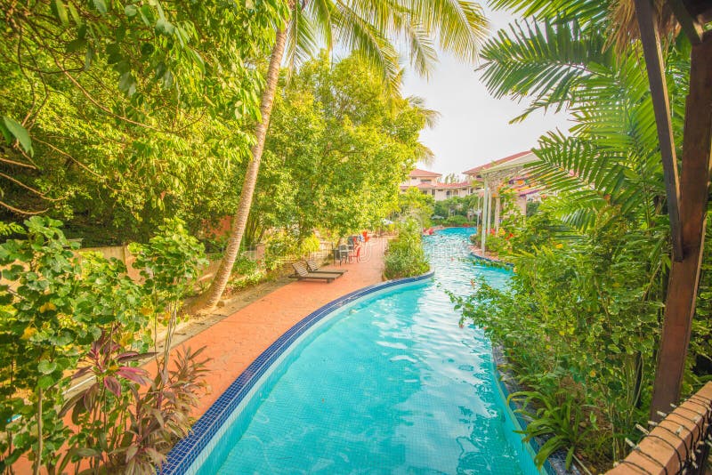 Widok Aceania kurort w Langkawi, Malayaia zdjęcia stock
