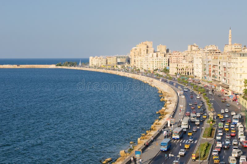 Widok Aleksandria schronienie, Egipt