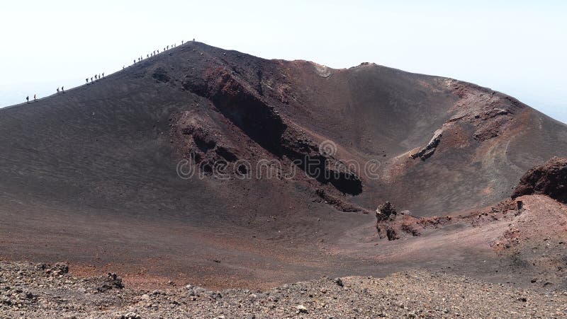 In the middle is a crator. The active volcano Mt. Etna errupted 3 weeks after this photo shooting on 14th August 2023. In the middle is a crator. The active volcano Mt. Etna errupted 3 weeks after this photo shooting on 14th August 2023.