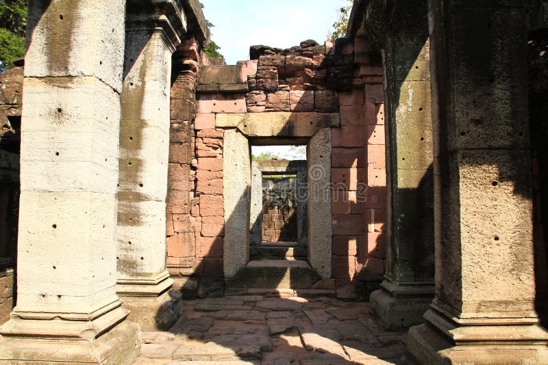 Widok historyczny Prasat Hin Phimai kasztel obraz royalty free Widok historyczny Prasat Hin Phimai kasztel obraz royalty free