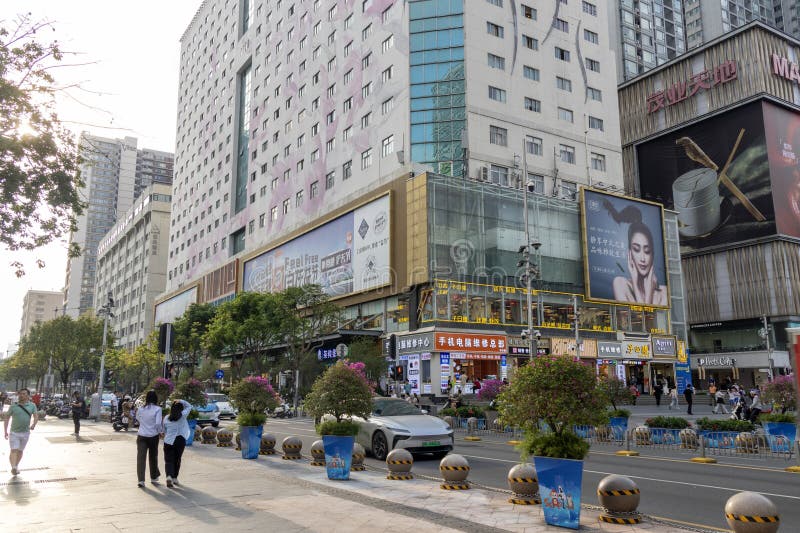 Widok Huaqiangbei w Shenzhen China obraz stock