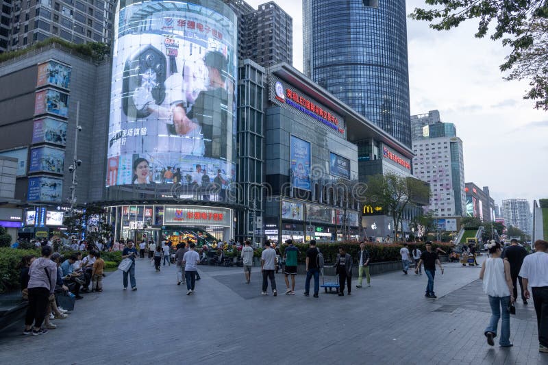 Widok Huaqiangbei w Shenzhen China obraz stock