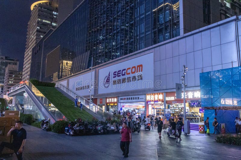 Widok Huaqiangbei w Shenzhen China obraz stock