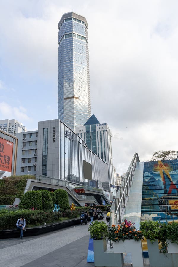 Widok Huaqiangbei w Shenzhen China obrazy royalty free