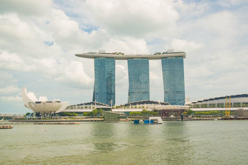 Widok Marina zatoki piaski w Singapur zdjęcie royalty free
