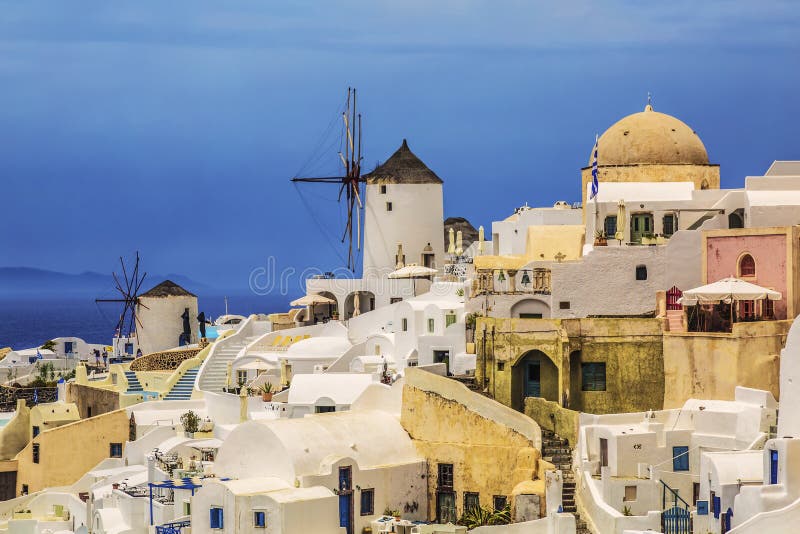 Widok miasto Oia obrazy royalty free Widok miasto Oia obrazy royalty free