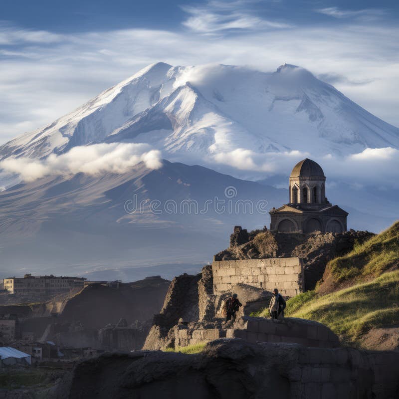 Widok na armenię ilustracja wektor