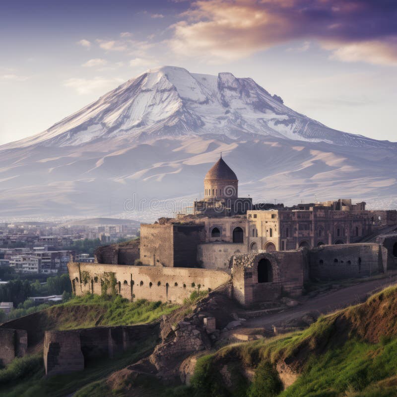 Widok na armenię ilustracja wektor