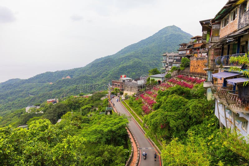 Widok na Jiufen Tajwan zdjęcie royalty free