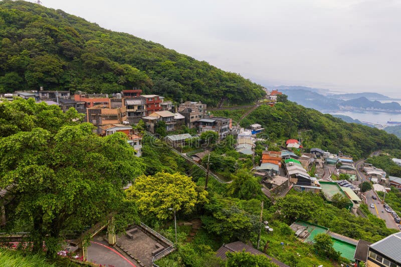 Widok na Jiufen Tajwan. obrazy stock