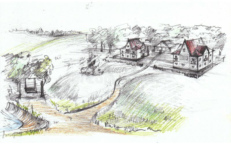 Widok od wierzchołka royalty ilustracja Widok od wierzchołka royalty ilustracja