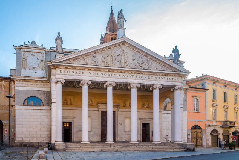 View at the Chuch of Saint Agata in the morning streets of Cremona - Italy. View at the Chuch of Saint Agata in the morning streets of Cremona - Italy