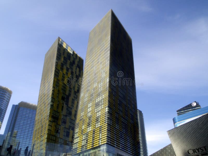 Widok przy mandarynu Orientalnym kasynem w Las Vegas i hotelem fotografia stock Widok przy mandarynu Orientalnym kasynem w Las Vegas i hotelem fotografia stock