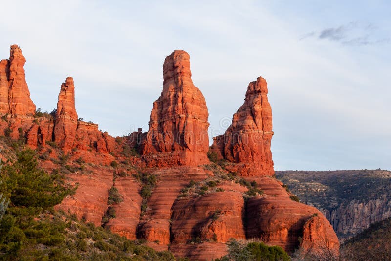 Widok sceniczny czerwonych skał sedona w arizonie obraz royalty free