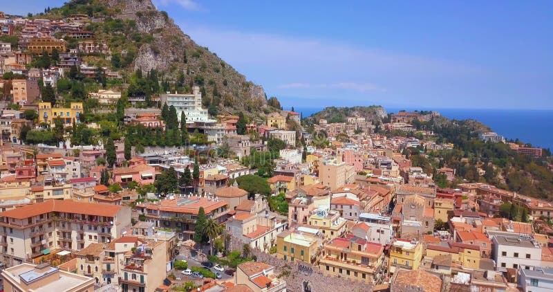 Widok Taormina - sławny kurort w Sicily
