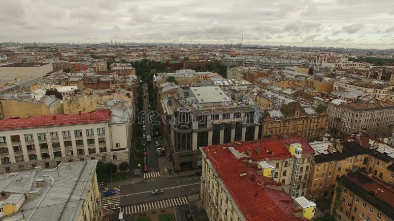 Widok z lotu ptaka dziejowy centre Petersburg