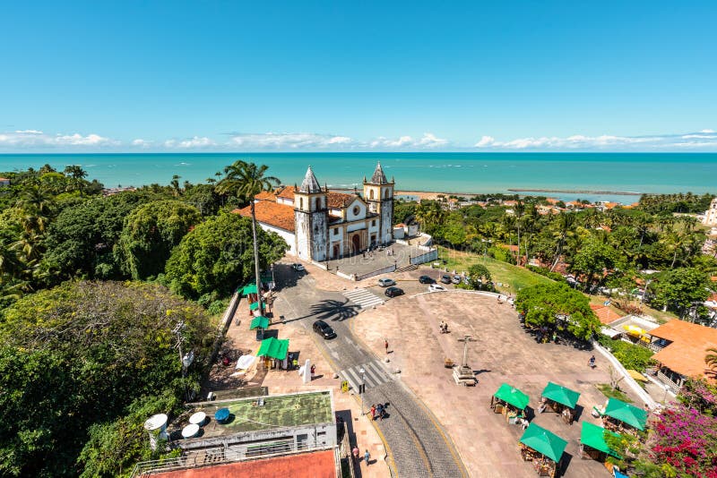 Widok z lotu ptaka Katedralny altu da Se, Olinda, Pernambuco, Brazylia obrazy stock Widok z lotu ptaka Katedralny altu da Se, Olinda, Pernambuco, Brazylia obrazy stock