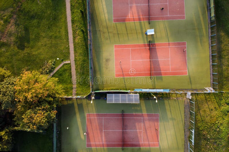 Aerial view of tennis courts outdoor. Aerial view of tennis courts outdoor