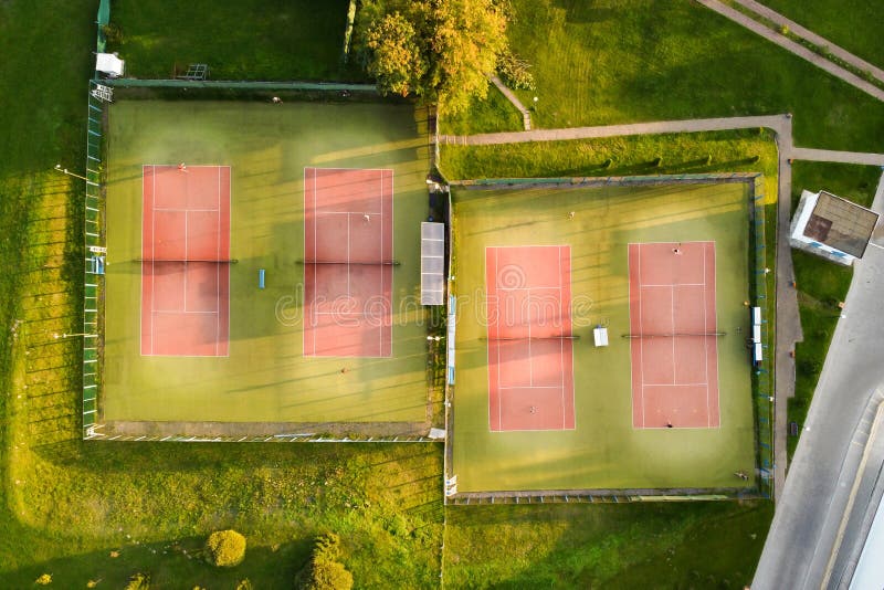 Aerial view of tennis courts outdoor. Aerial view of tennis courts outdoor