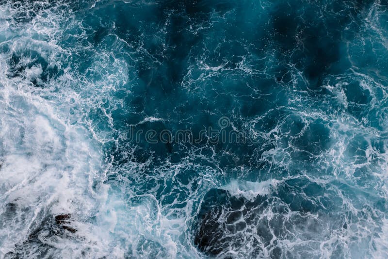 Widok z lotu ptaka ocean fala tła koloru ilustraci wzoru bezszwowa wektoru woda