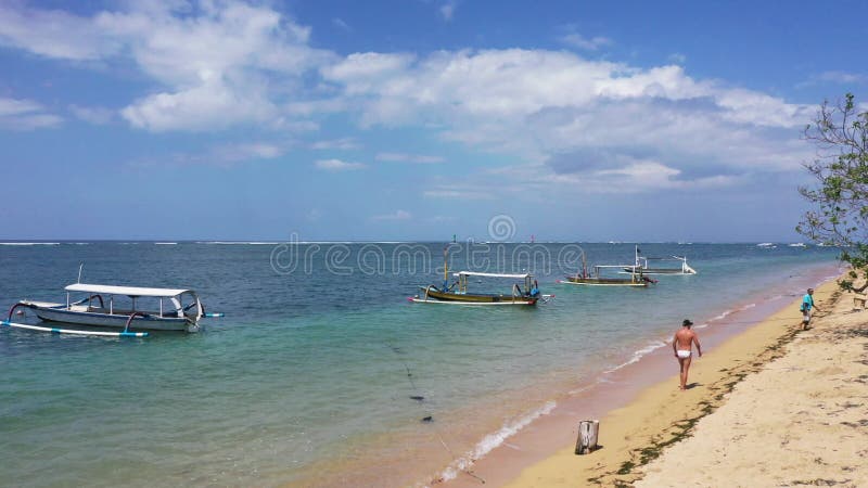 Widok z lotu ptaka pantai sanur beach