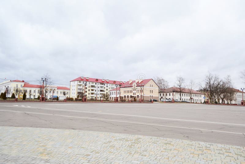 Widok na centralną część Połocka zdjęcia stock