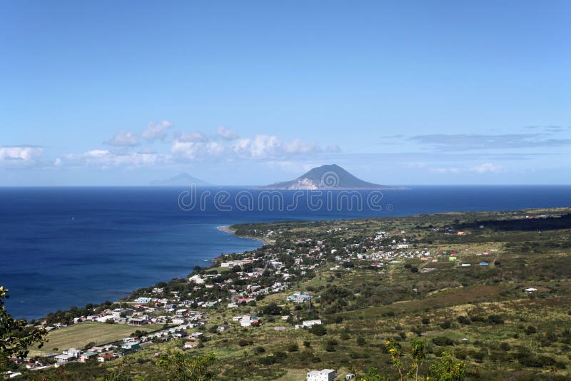 Widok święty Kitts, Saba i Sint, Eustatius obraz royalty free