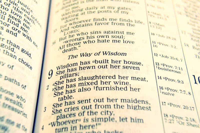 Bible Verse On Wisdom royalty free stock image