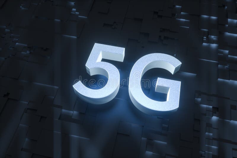 Wiedergabe 3d, Guss 5g und Stromkreishintergrund vektor abbildung