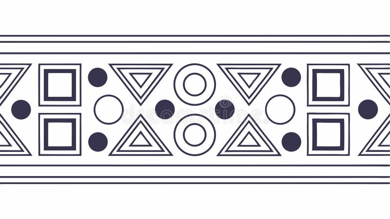 Wiederholtes geometrisches Muster Border Design Element Vektordesign Generative AI stock abbildung