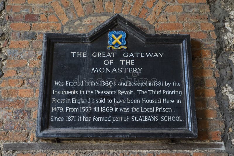 Wielka brama monaster w St Albans obraz stock